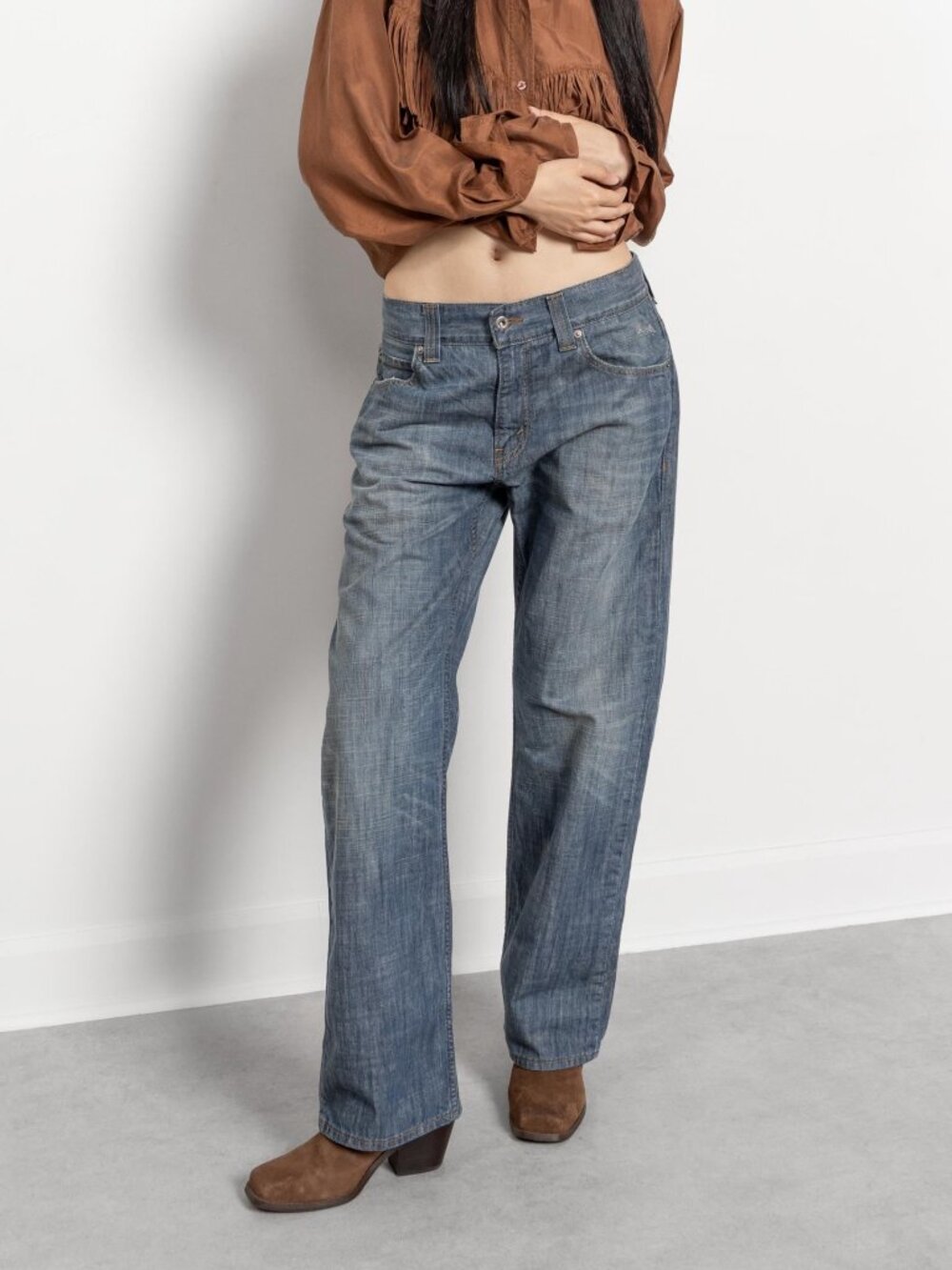 LEVI'S Baggy Vintage Jeans: Wide Leg Denim Pants, Size Medium / 44 Inch Hips